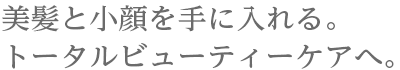 美髪と小顔を手に入れる。トータルビューティーケアへ。